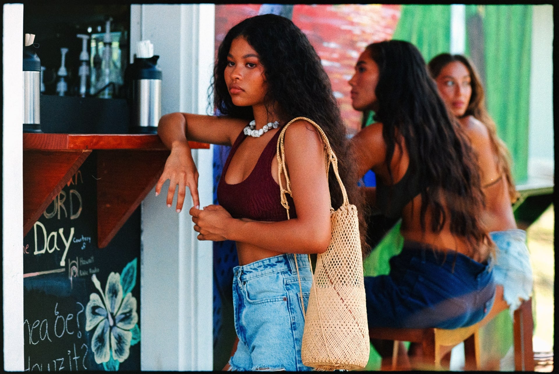 girls waiting for drinks at the counter