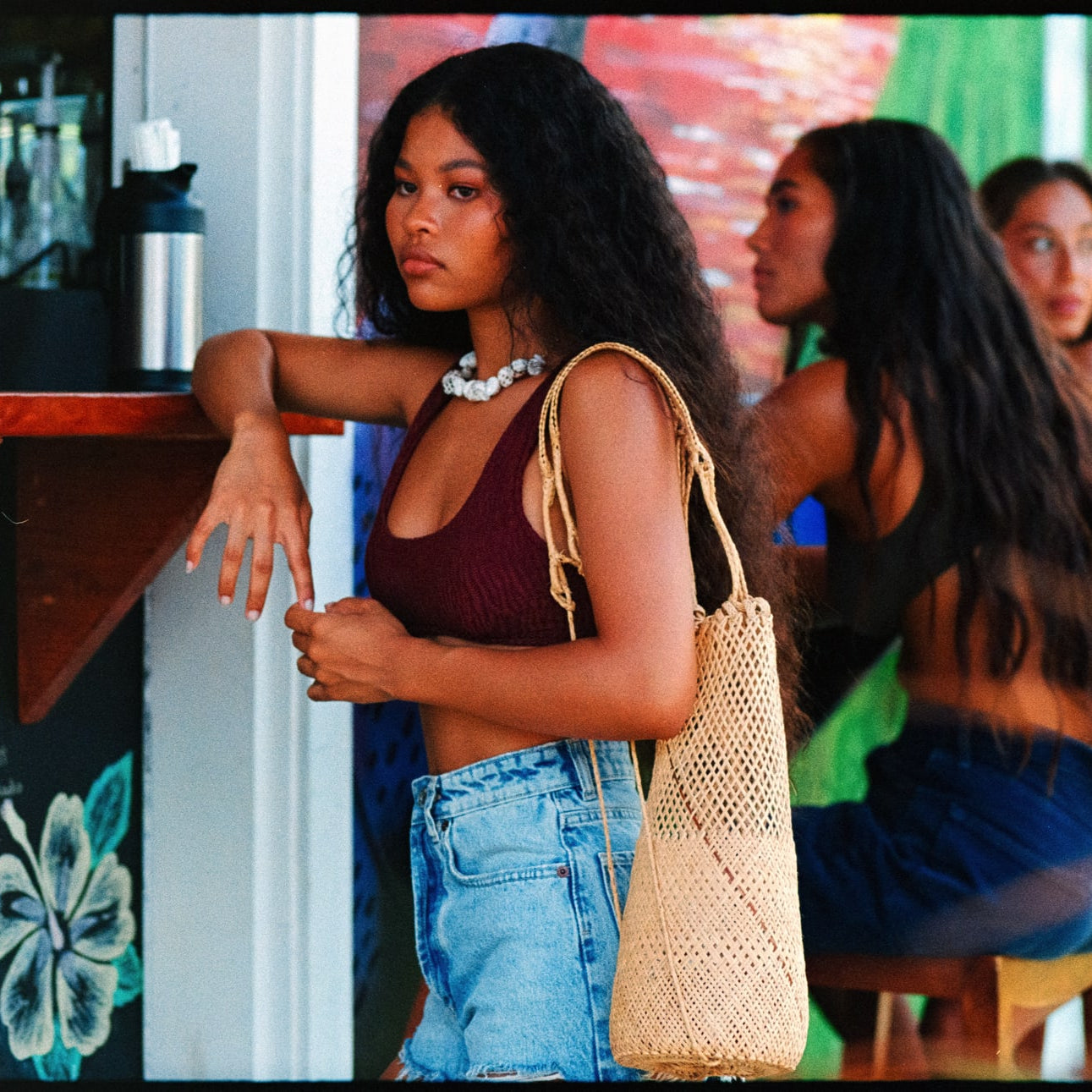 girls waiting for drinks at the counter