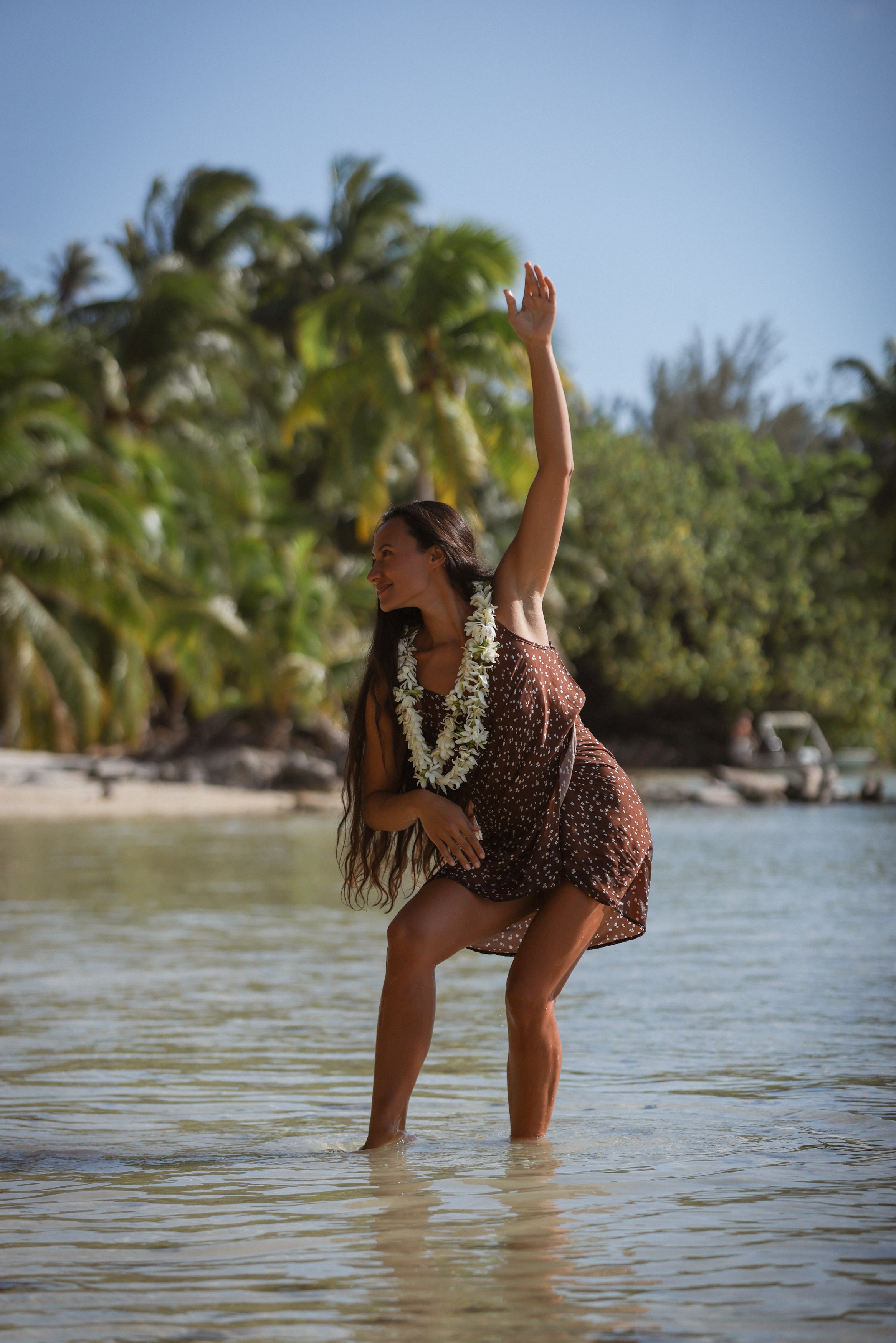 girl dancing in water