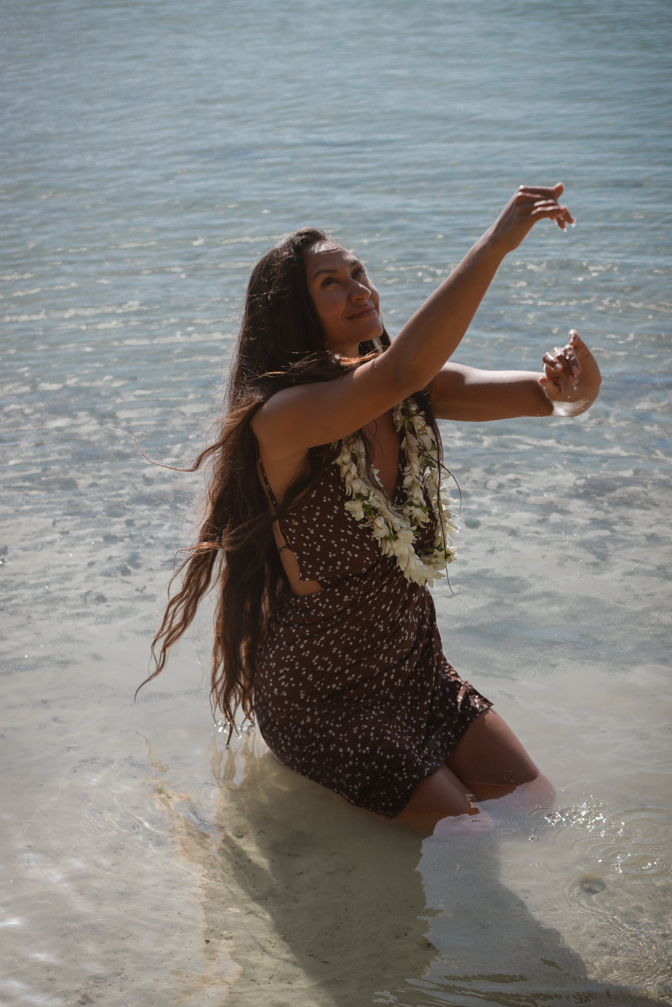 girl dancing in water